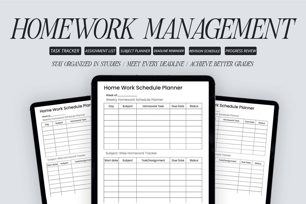 Minimal Homework Planner PDF preview 5