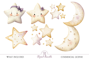 Dreamy Bear Clipart Set, an Illustration by MockupWizard (Thumbnail 3 of 5)