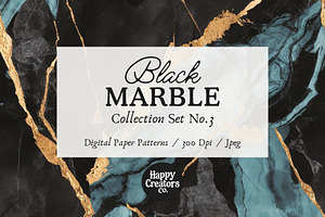 Black Marble Paper Patterns #3