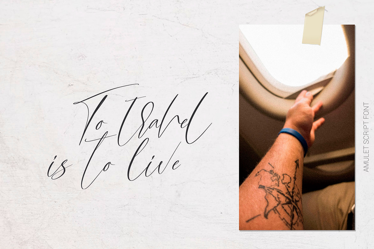 Amulet. Signature Script Font preview 3