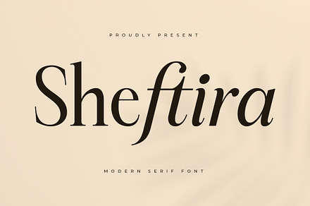 Sheftira Modern Serif Font, a Serif Font by Letterena Studios