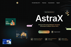AstraX - Multipurpose Figma Template, an UI Kit Template by AliThemes