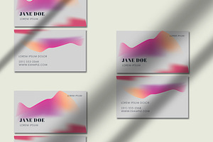 Buisness Card With Pink Gradient