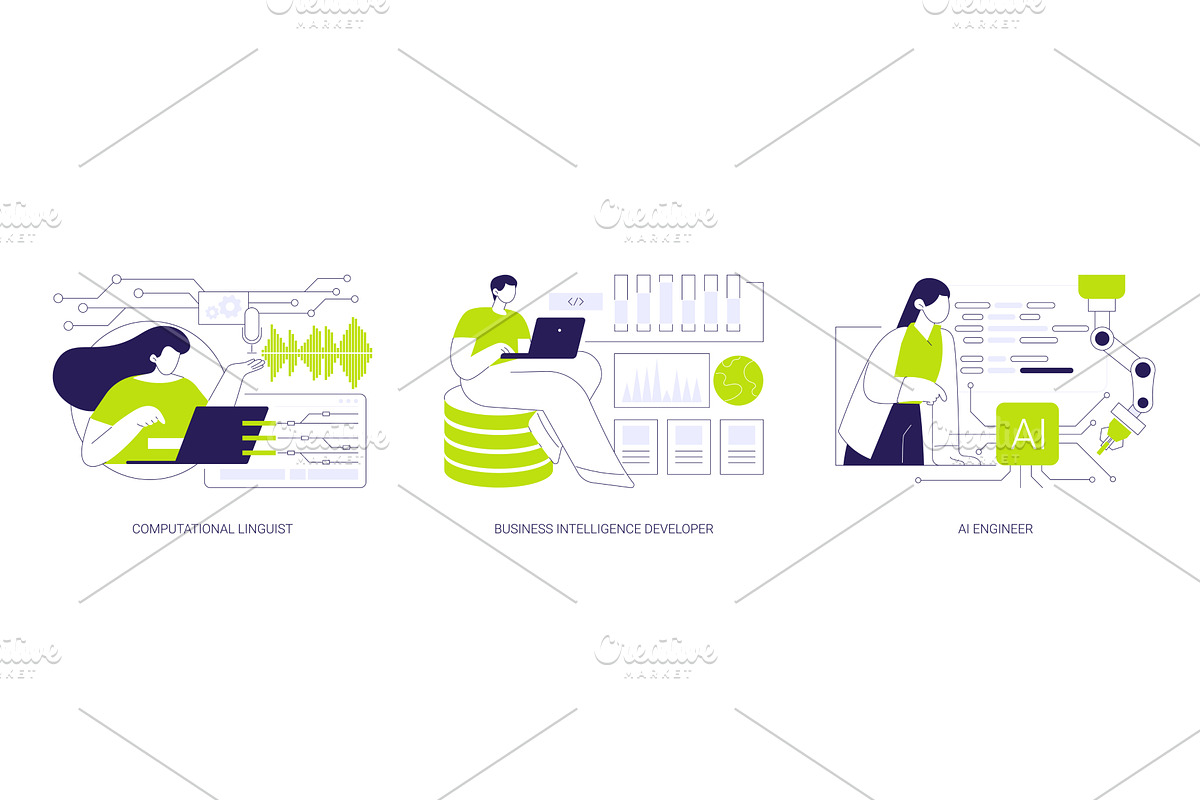 Artificial Intelligence professions, a Technology Illustration by Visual Generation