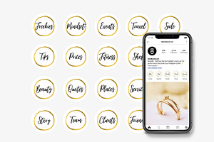 Gold Instagram Highlights Canva