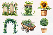 Green Garden Clipart, an Illustration by Dream Creation (Thumbnail 3 of 6)