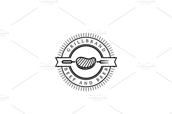Vintage Steak Restaurant Logo preview 2