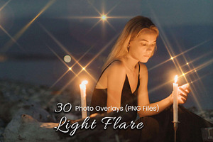 30 Light Flare Photoshop Overlays