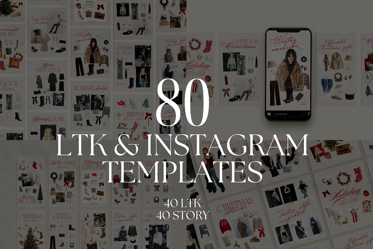 80 Christmas LTK Template Bundle, a Social Media Template by Amaré Creative (Photo 9 of 9)