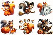 Halloween Squirrel Clipart, an Illustration by OK Design (Thumbnail 2 of 5)