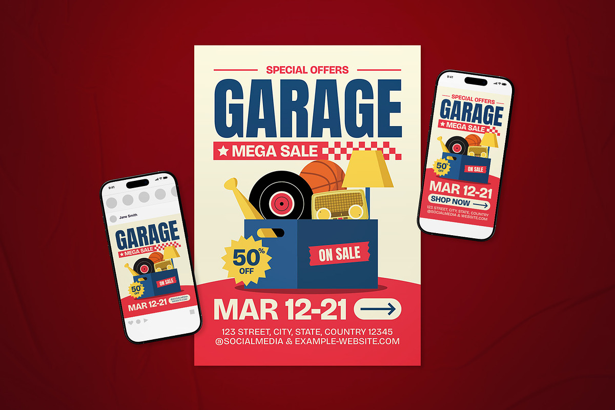 Garage Sale Event FLyer Set, a Flyer Template by The Good Store (Photo 1 of 2)