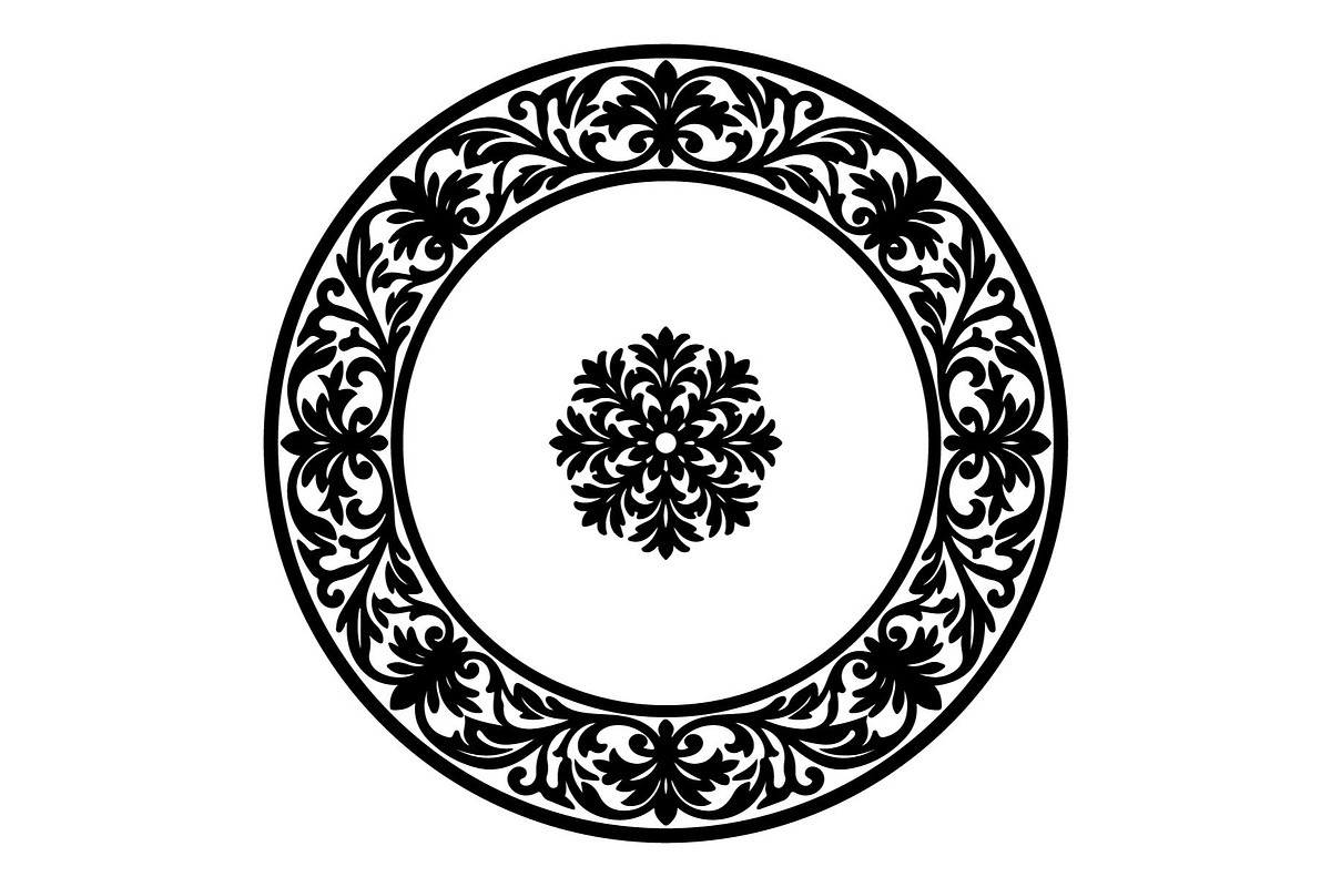 Ornamental Floral Circle Frames, an Object Graphic by hafijul (Photo 2 of 4)