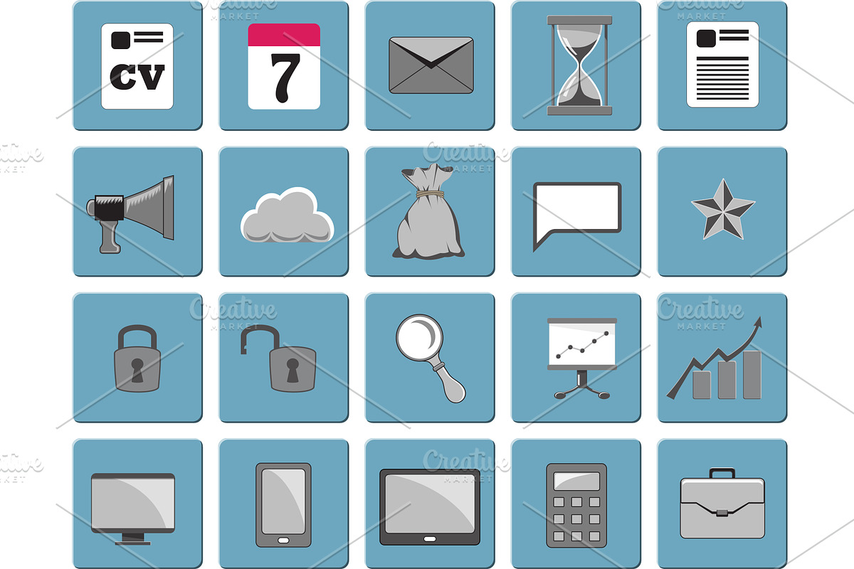 Business icons, set 1, an Object Illustration by piter.goskov