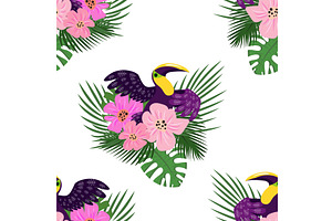 Toucan Paradise Pattern, Cartoon