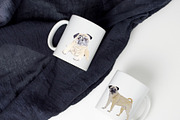 Watercolor Pug Dog Illustration, an Illustration by Foxery Digital (Thumbnail 5 of 5)