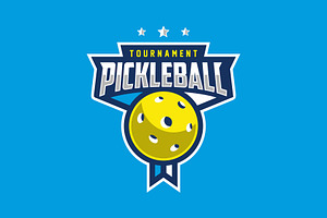 Pickleball badge logo, a Branding & Logo Template by swarnstudio