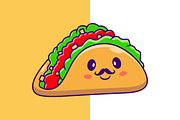Cute Taco Mustache Mascot, a Food Illustration by Artstorystudio (Thumbnail 3 of 3)