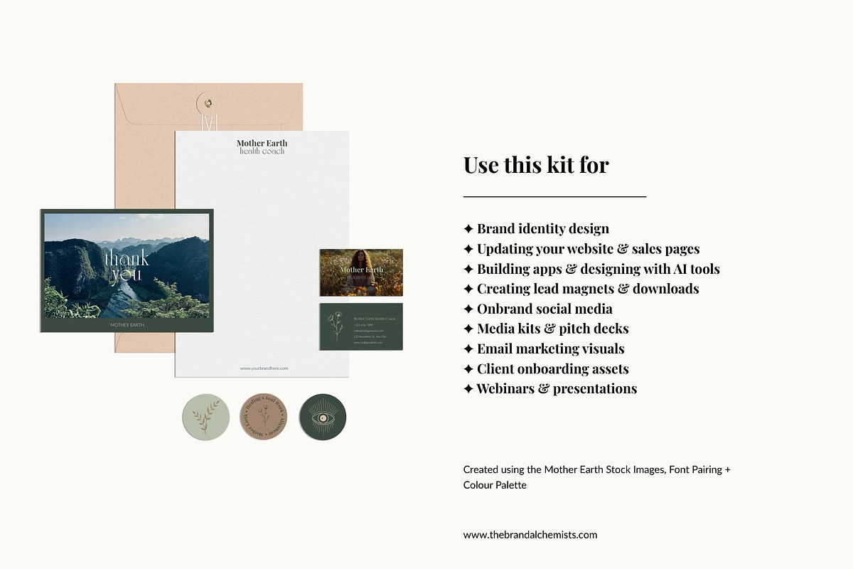 Mother Earth Brand System + UI Kit, an UI Kit Template by The Brand Alchemists (Photo 11 of 12)