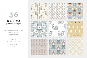 Bundle Retro Baby Patterns