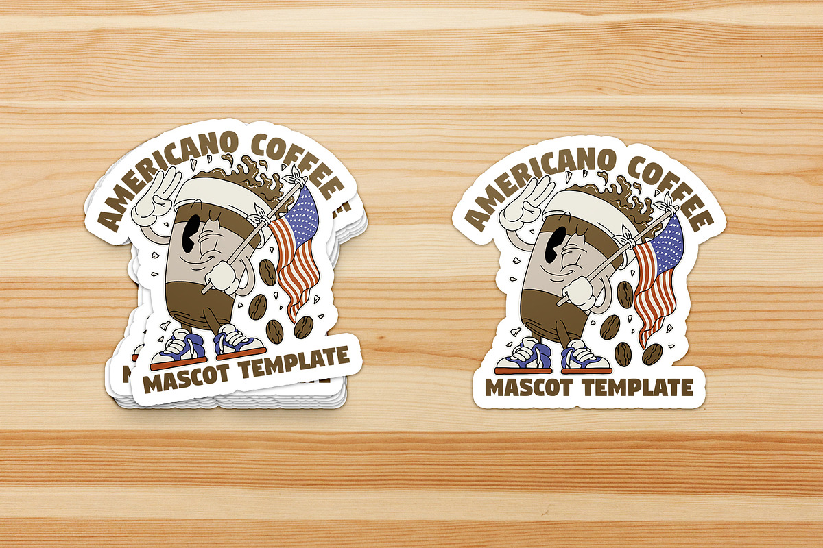 coffee cup holding american flag, a Branding & Logo Template by Judsart (Photo 3 of 3)