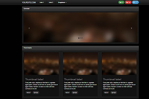 Bootstrap 3.0. Black Alt Theme Skin