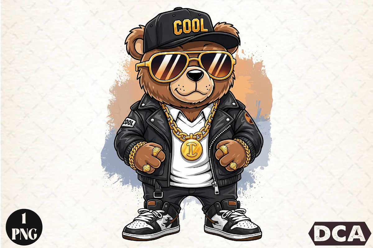 Hip Hop Bear Png, Funny, an Illustration by DreamCafeArt (Photo 1 of 7)