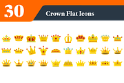 Crown Flat Icons Bundle,, a Solid Icon by EllaMaiyaali (Thumbnail 2 of 2)