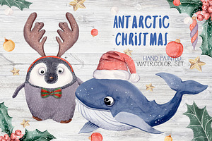 Antarctic Christmas Watercolor Set