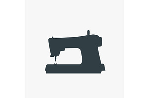 a sewing machine icon on white back, an Object Illustration by IfH