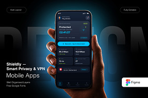 Smart Privacy & VPN App UI Kit, an UI Kit Template by Pitchlook.Studio