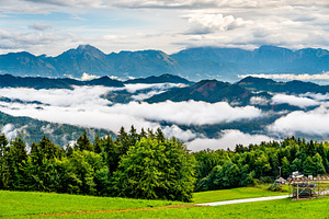 Landscape of the julian alps in featuring slovenia, mountain, and landscape, a Nature Photo by Leonid Andronov