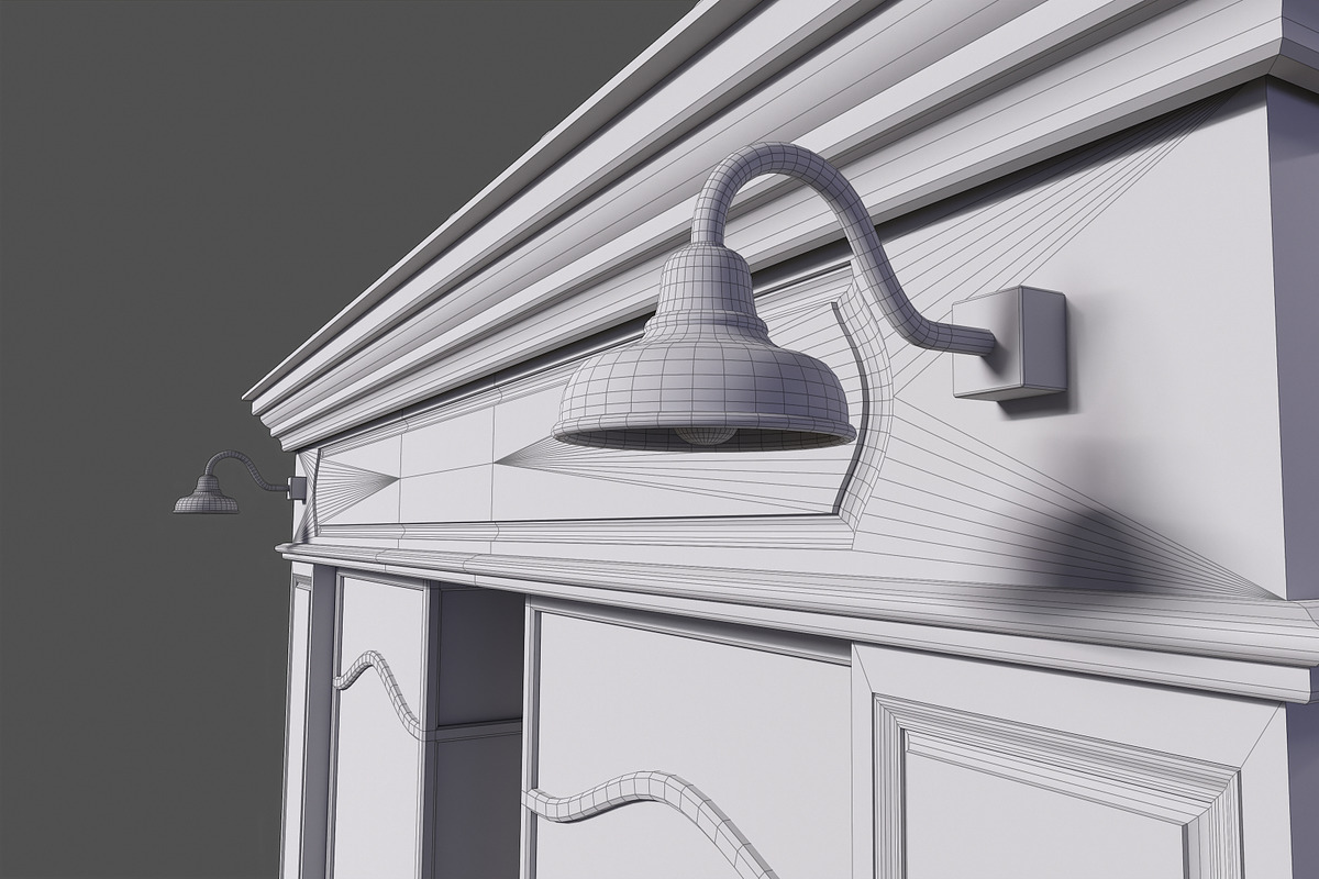 Parisian green vintage storefront, an Architecture 3D Model by happy brush (Photo 10 of 13)