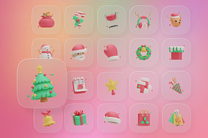 3D Cute Christmas Icon