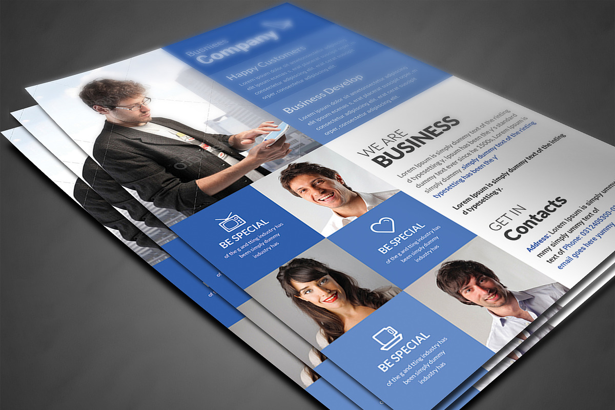 A4 Corporate Business Flyer Template, a Flyer Template by AfzaalGraphics (Photo 3 of 4)