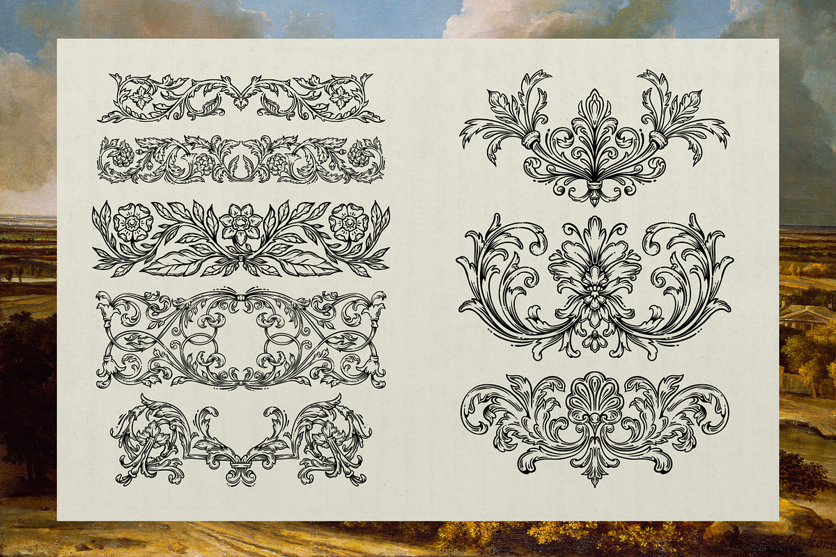 OrnamentalGarden  Frames&Ornaments, a Decorative Illustration by heyXeni (Photo 4 of 11)