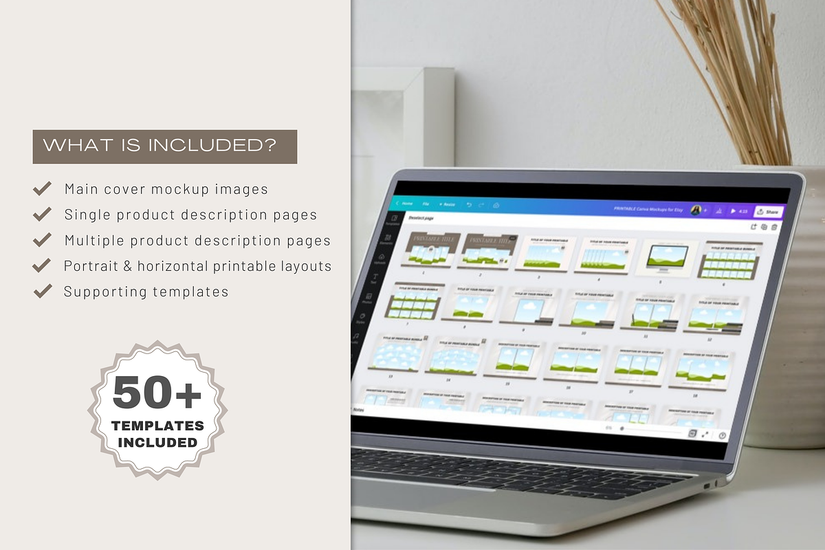 Etsy Listing Mockup | Canva Template, a Product Mockup by Designs by Darowan (Photo 4 of 12)