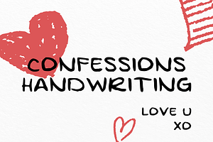 Handwriting Font - Confessions
