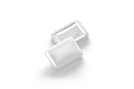 Rectangular Button Badge 3D Model, an Object 3D Model by rebrandy