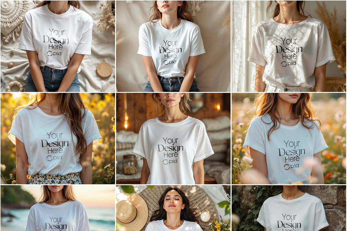 100 T-Shirt Mockup Bundle PSD, a Mockup by MockupShopi (Photo 6 of 15)