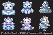 Christmas Ice Princess Polar Bear, an Illustration by RobertsArt (Thumbnail 2 of 5)