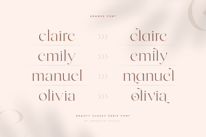 Grande - Beauty Classy Serif Font