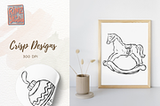 Vintage Christmas Doodle SVG bundle, a Seasonal Illustration by RimzStudio (Thumbnail 4 of 8)