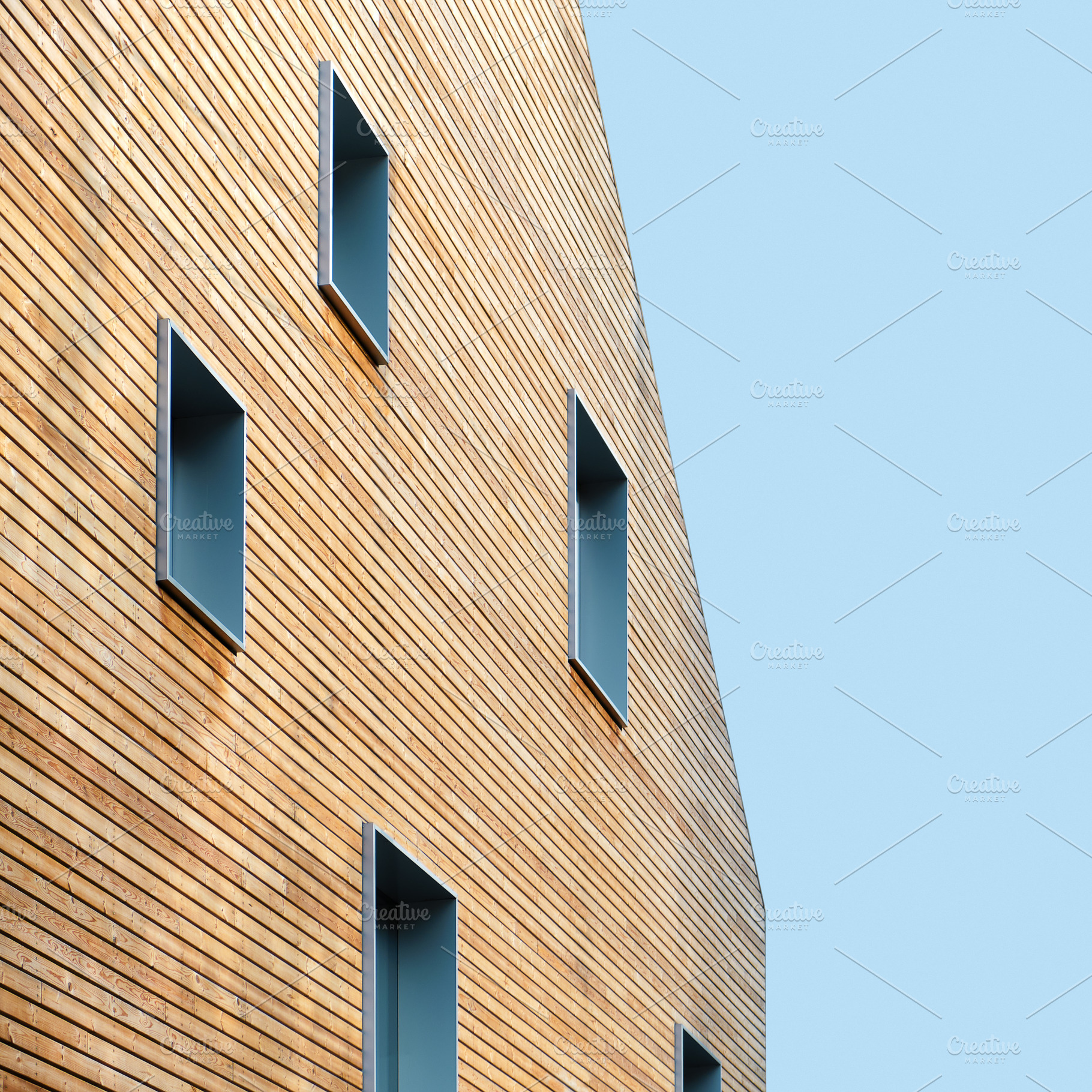 Modern building wall with windows, an Architecture Photo by BOOCYS