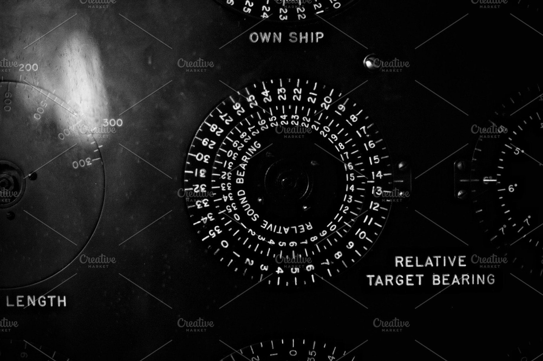 Submarine dials 1 stock picture