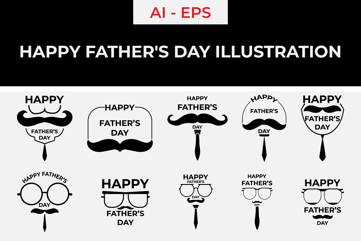 HAPPY FATHER'S DAY COLLECTION, a Decorative Illustration by Lakhan1998 (Photo 1 of 5)