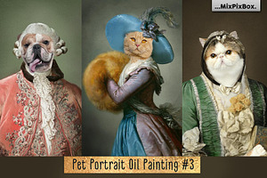 Pet Portrait Oil Background V.3