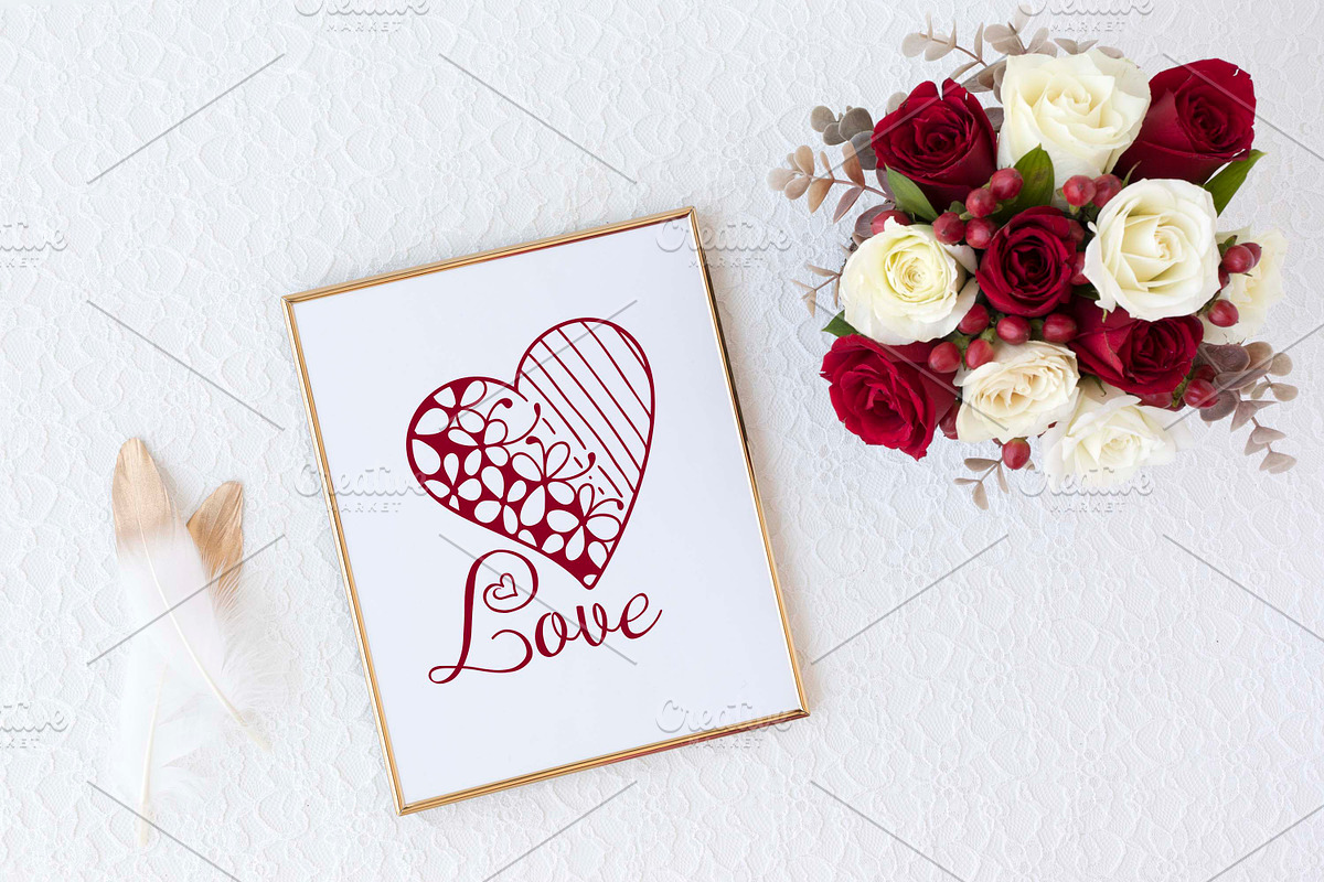 Fancy Hearts Dingbat Font, a Symbol Font by Digital Typeface Studio (Photo 4 of 7)