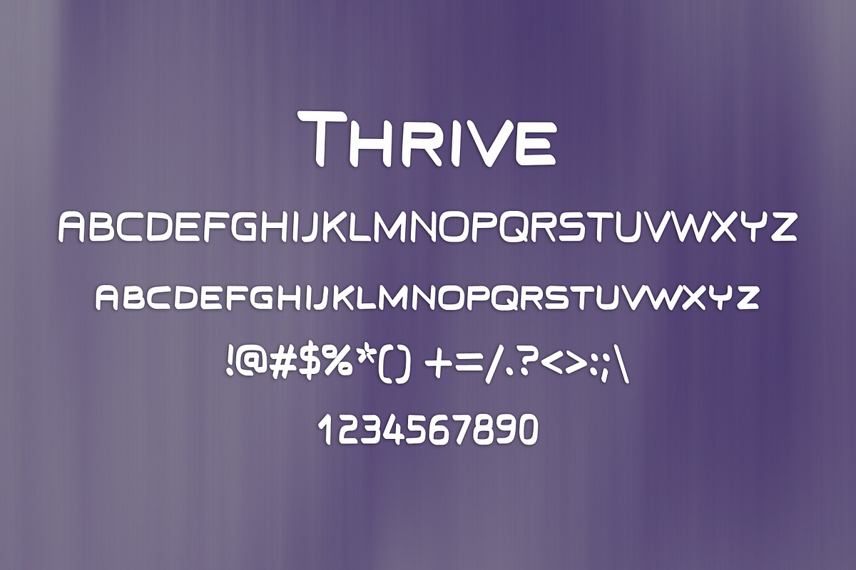 THRIVE font preview 2
