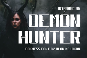 Demon Hunter, a Sans Serif Font by alon kelakon
