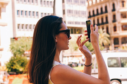 Girl with iphone